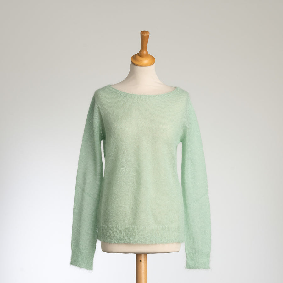 Mohair Pullover türkis