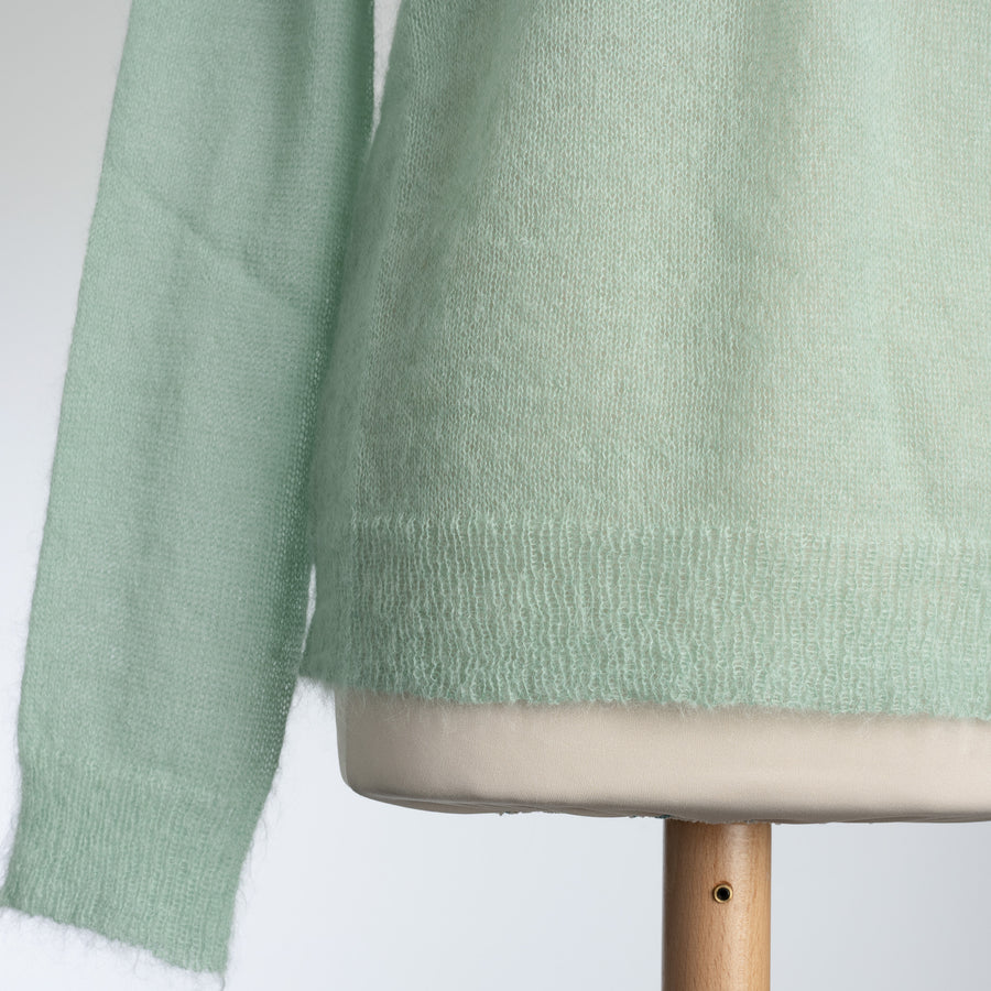 Mohair Pullover türkis