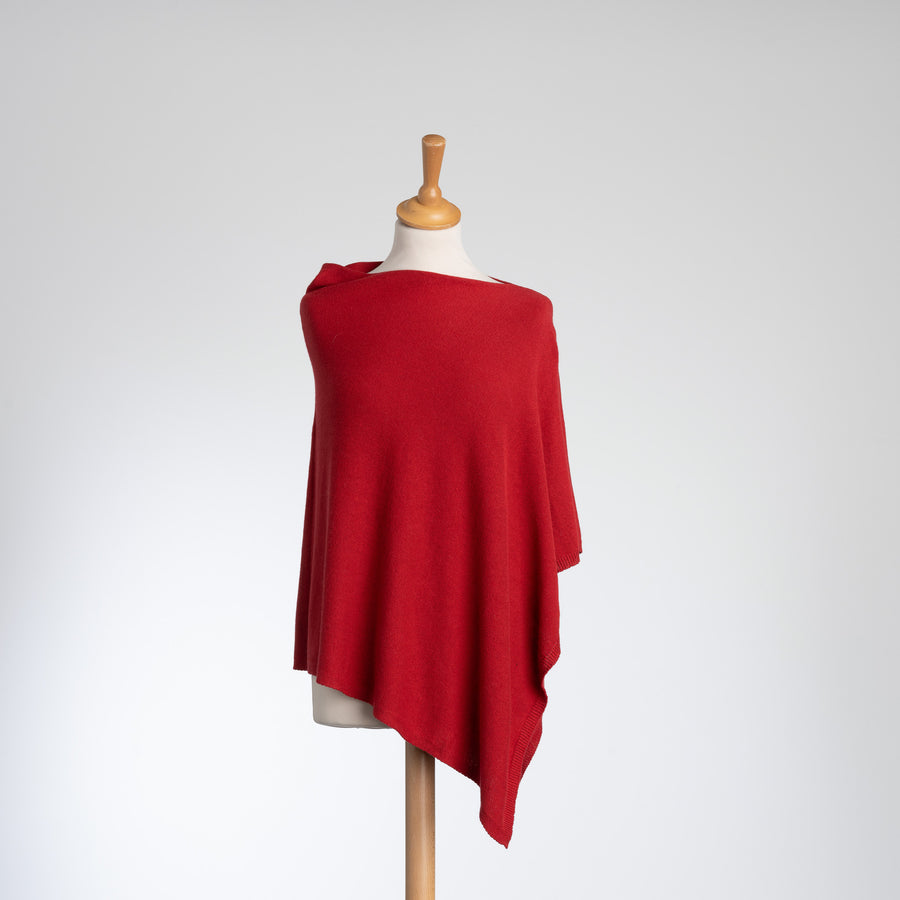 Kaschmir-Mix  Poncho in 8 Farben