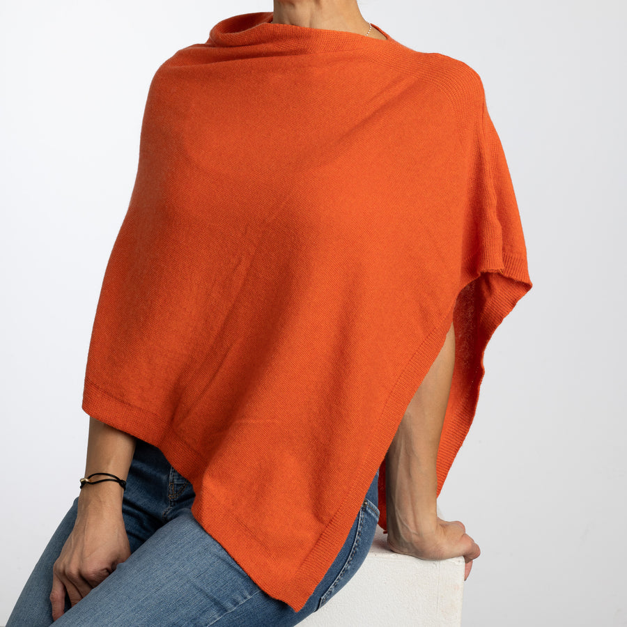 Kaschmir-Mix  Poncho in 8 Farben