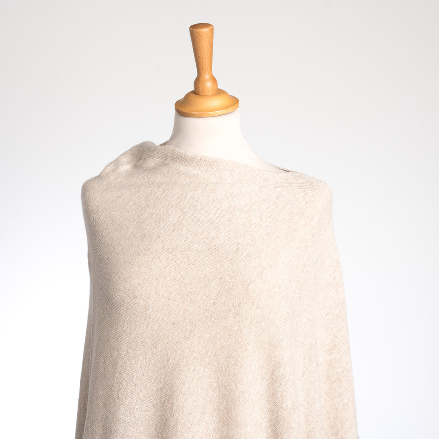 Kaschmir-Mix  Poncho in 8 Farben