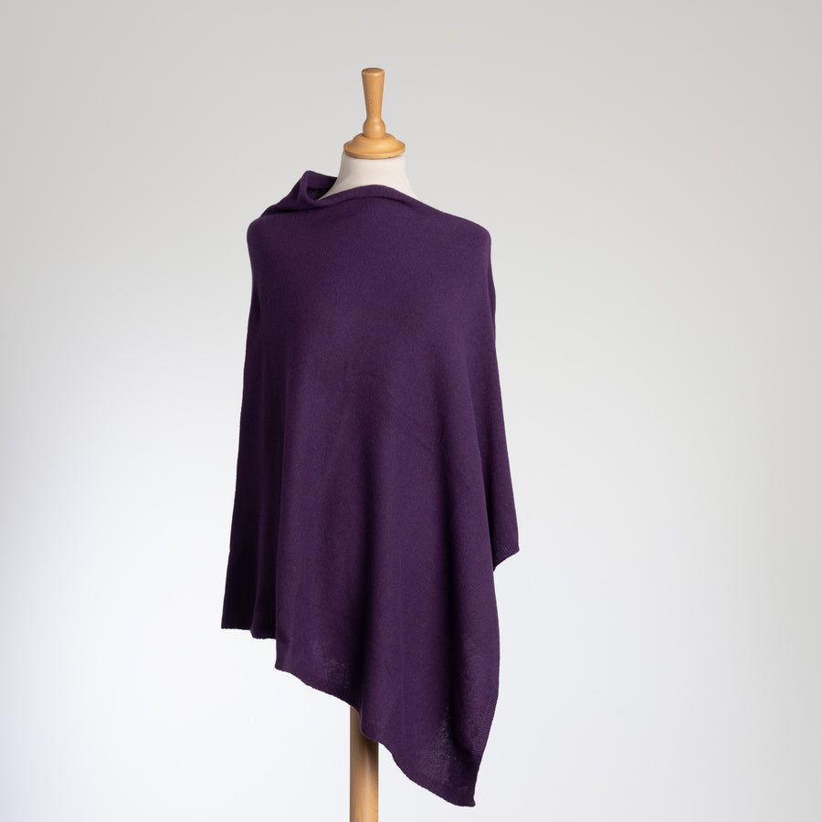 Kaschmir-Mix  Poncho in 8 Farben