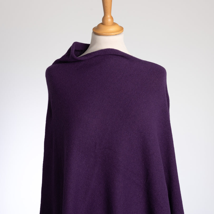 Kaschmir-Mix  Poncho in 8 Farben