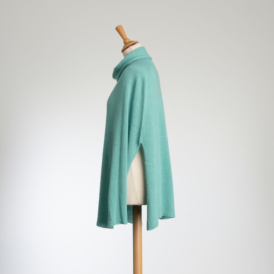 Kaschmir-Mix  Rollkragen Poncho